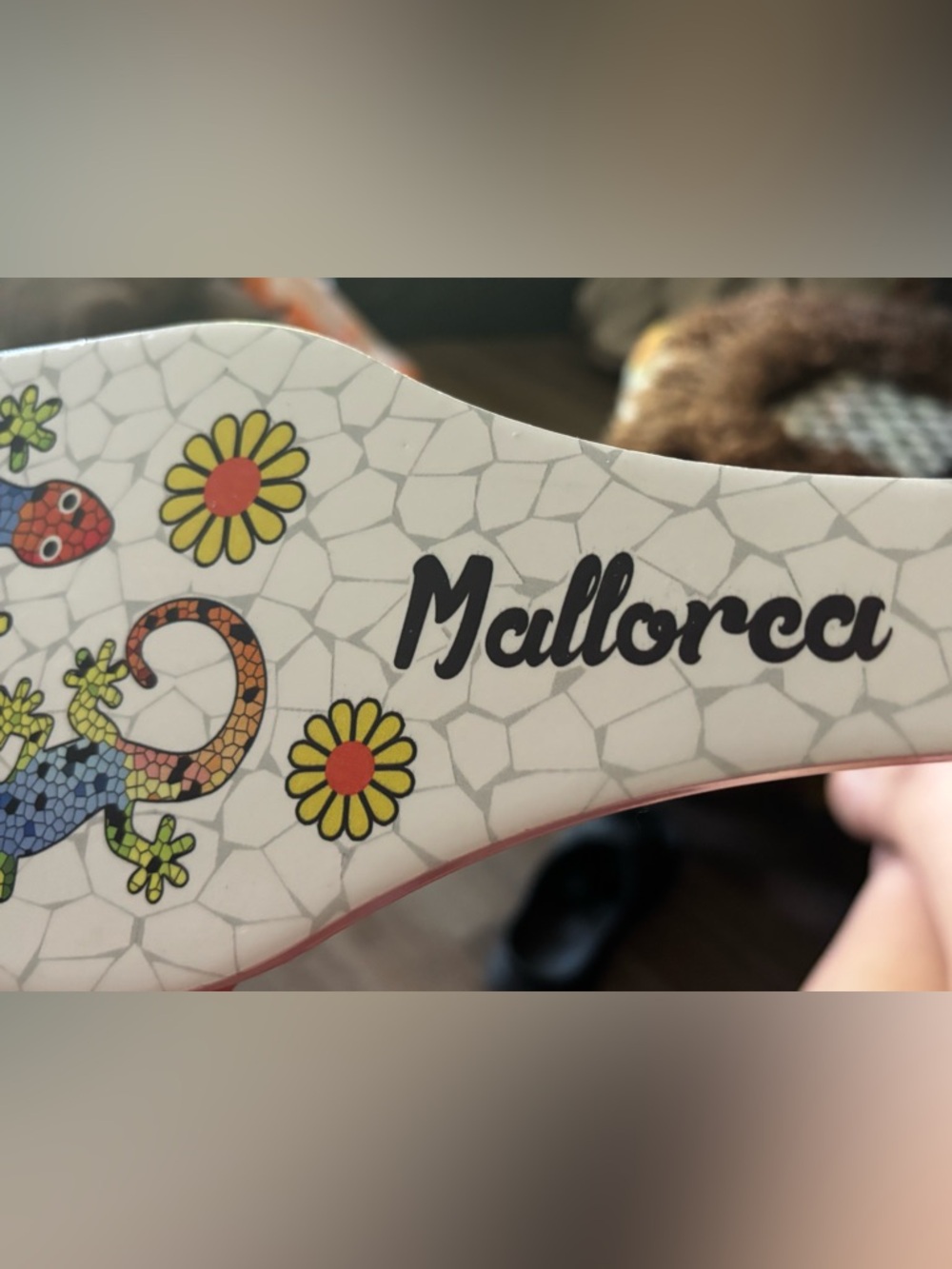 🦎 Mallorca Mosaic Gecko Ceramic Board • Vintage Spanish Wall Art • Cheese Board - Picture 5 of 12